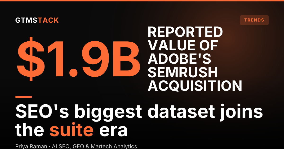 Adobe Bought Semrush. What Changes for SEO and GEO Teams