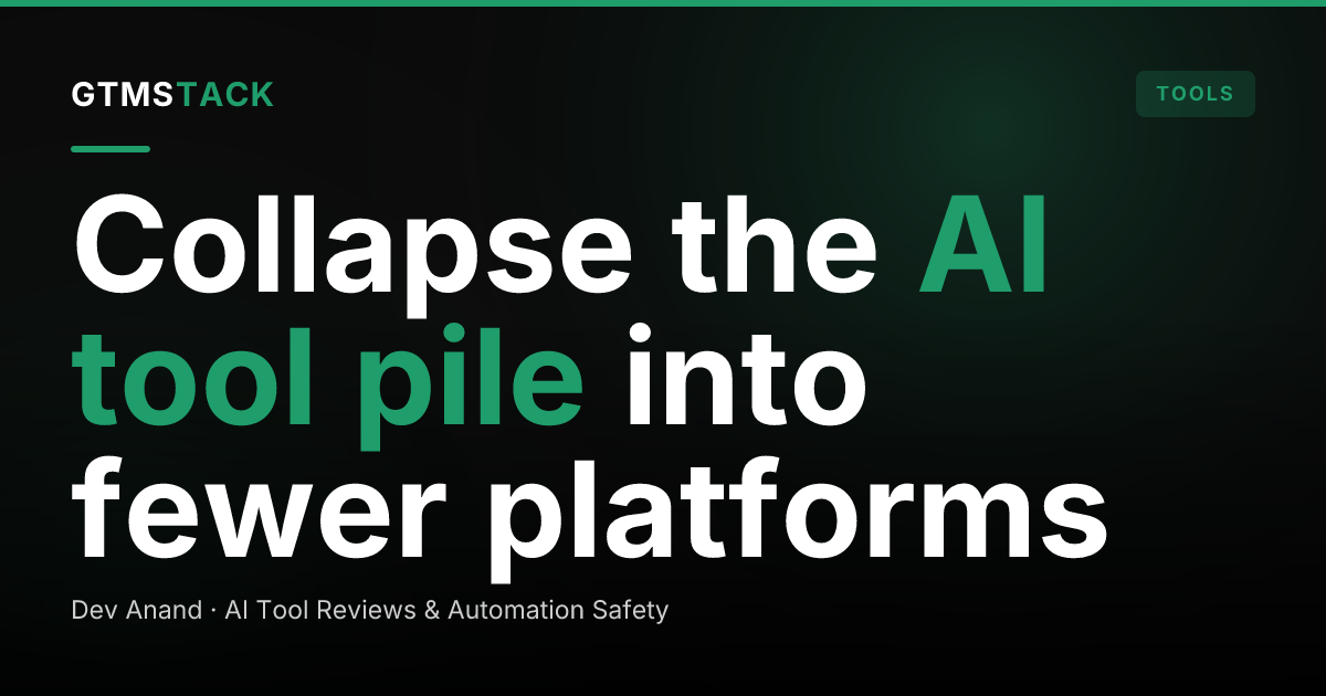 How to Consolidate Your AI Marketing Tools
