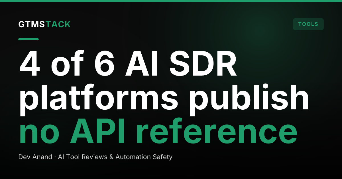 The API Gap: AI SDR Tools Are the Least Programmable Part of the Martech Stack