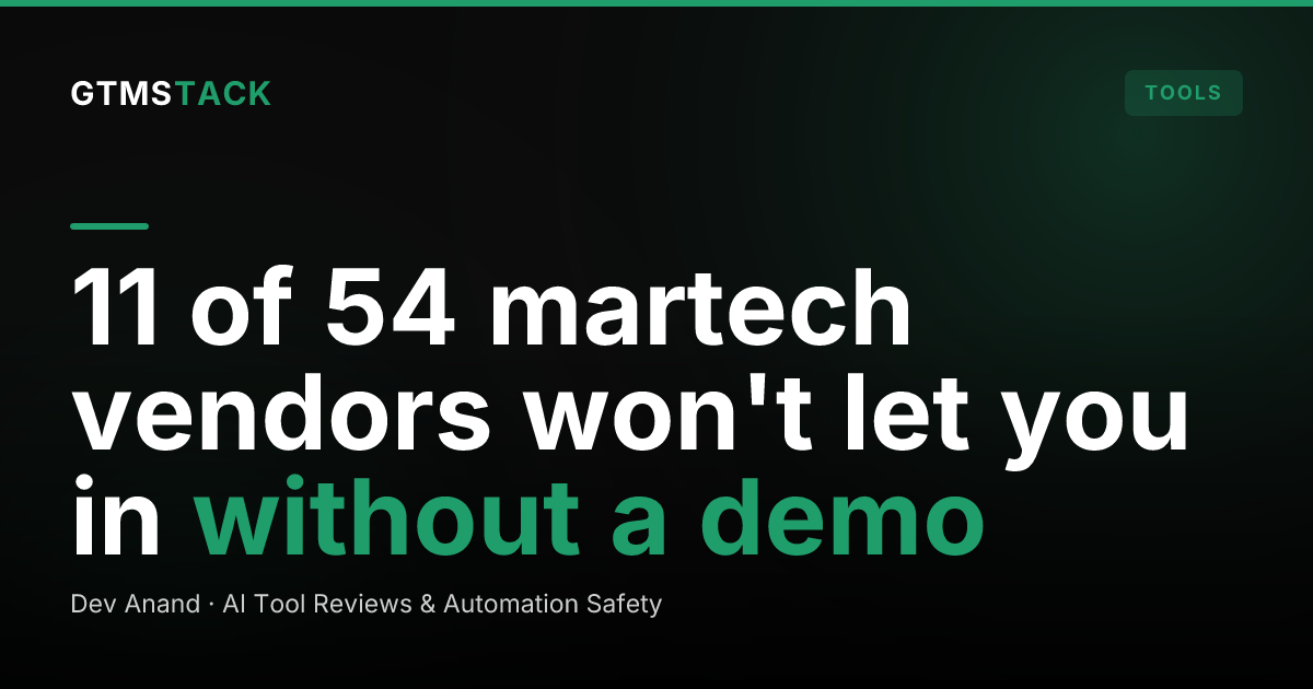 Can You Try It Without a Sales Call? 54 Martech Vendors, Sorted