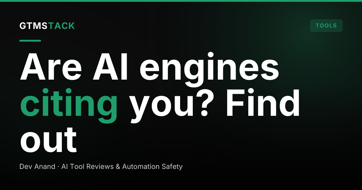 How to Track Whether AI Engines Cite You
